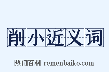 削小近义词是什么意思的图片